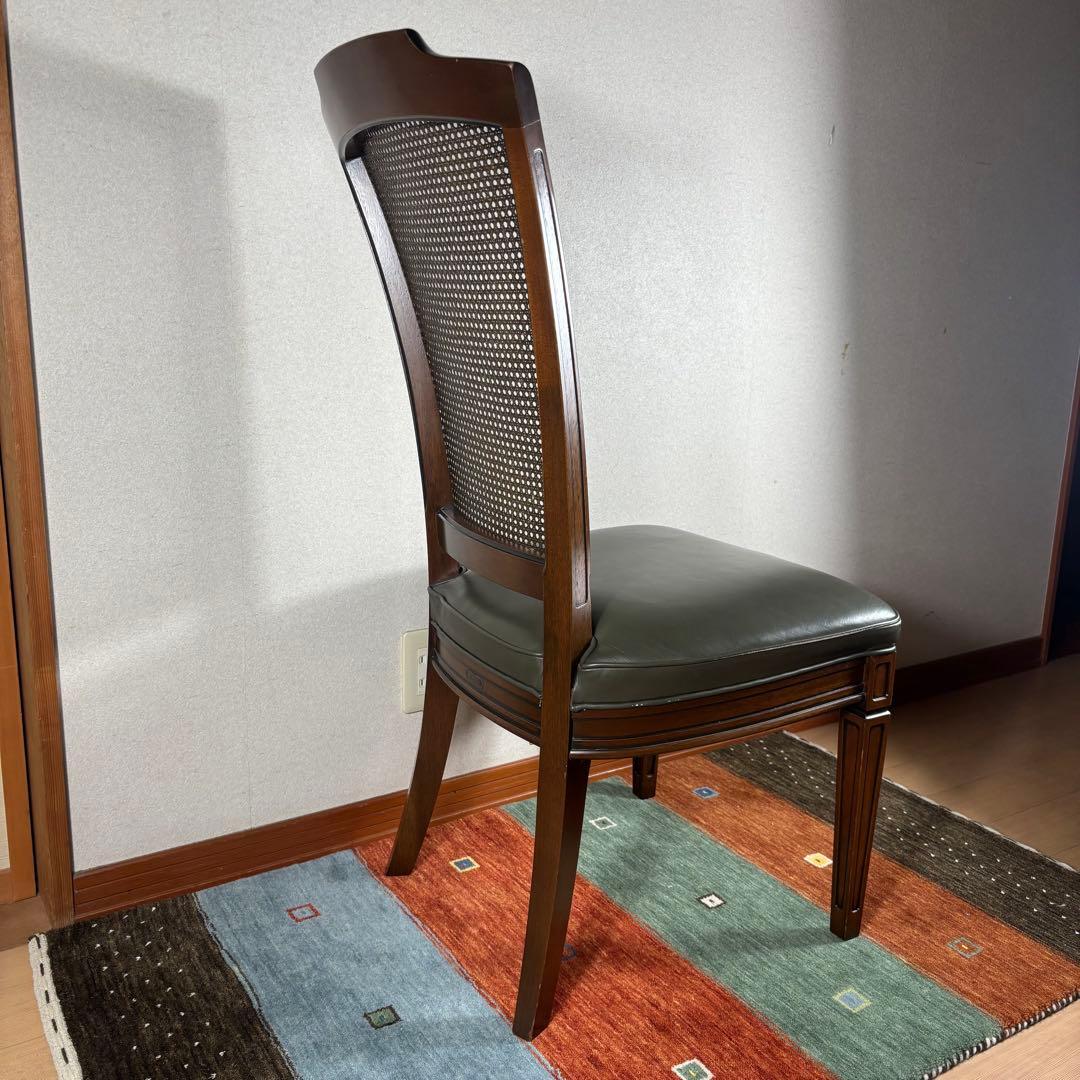 【良品】maruni/マルニ 地中海ロイヤル　本革張りチェア