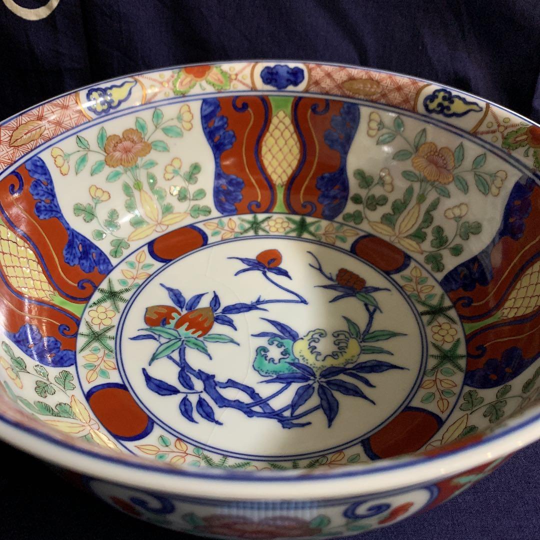 今泉今右衛門 鬼灯 今右衛門古陶磁 大鉢 訳あり アンティーク　金継ぎ用に