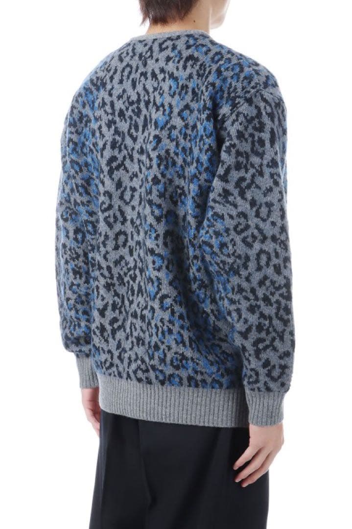 ワコマリア レオパード モヘア カーディガン グレー Lサイズ 新品 未開封