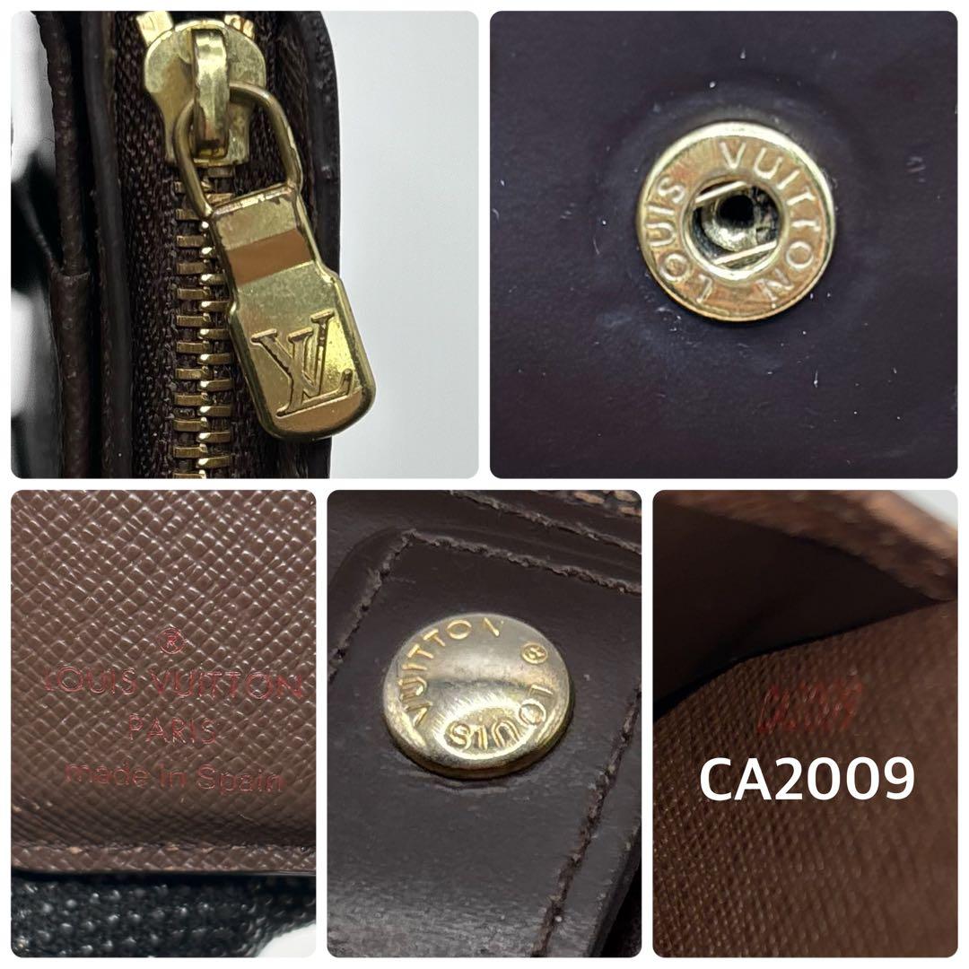 ルイヴィトン　ダミエ　コンパクトジップ　二つ折り財布