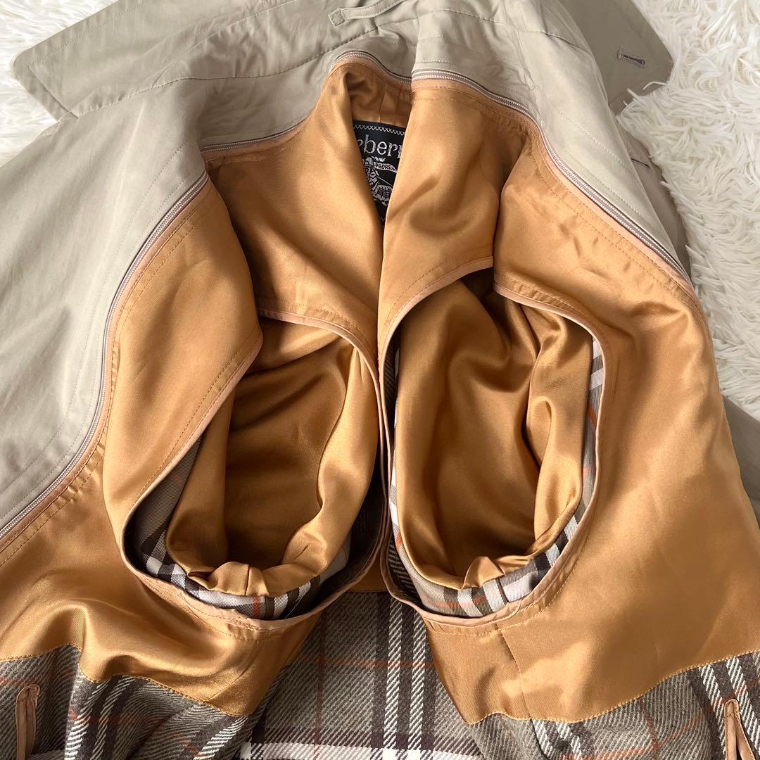 Burberry ステンカラーコート ライナー付き ノバチェック Lサイズ相当