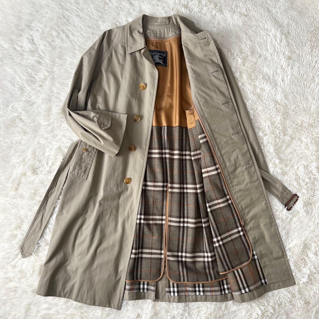 Burberry ステンカラーコート ライナー付き ノバチェック Lサイズ相当