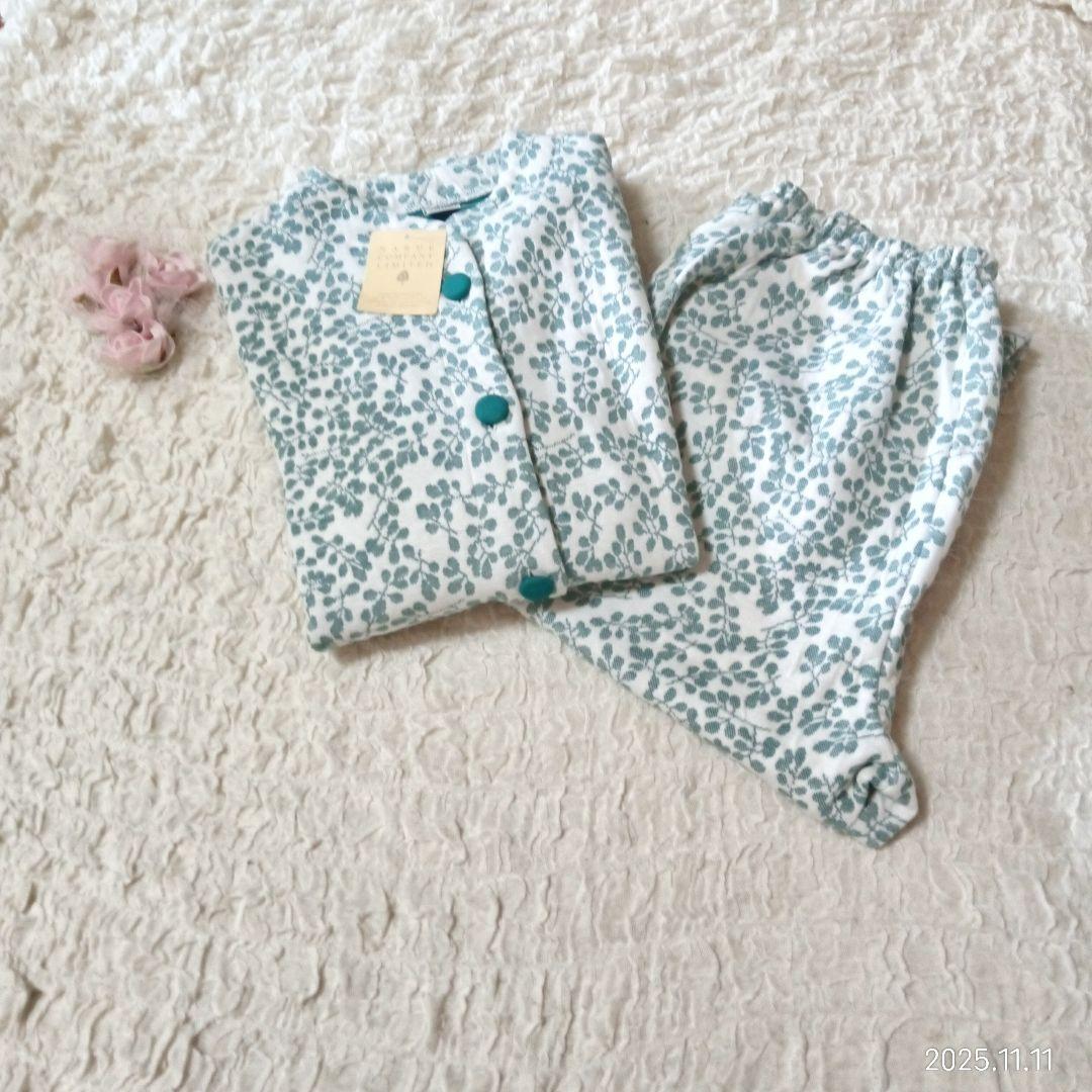 新品　ナルエー　コットン　接結厚手ナッツジャガードパジャマ