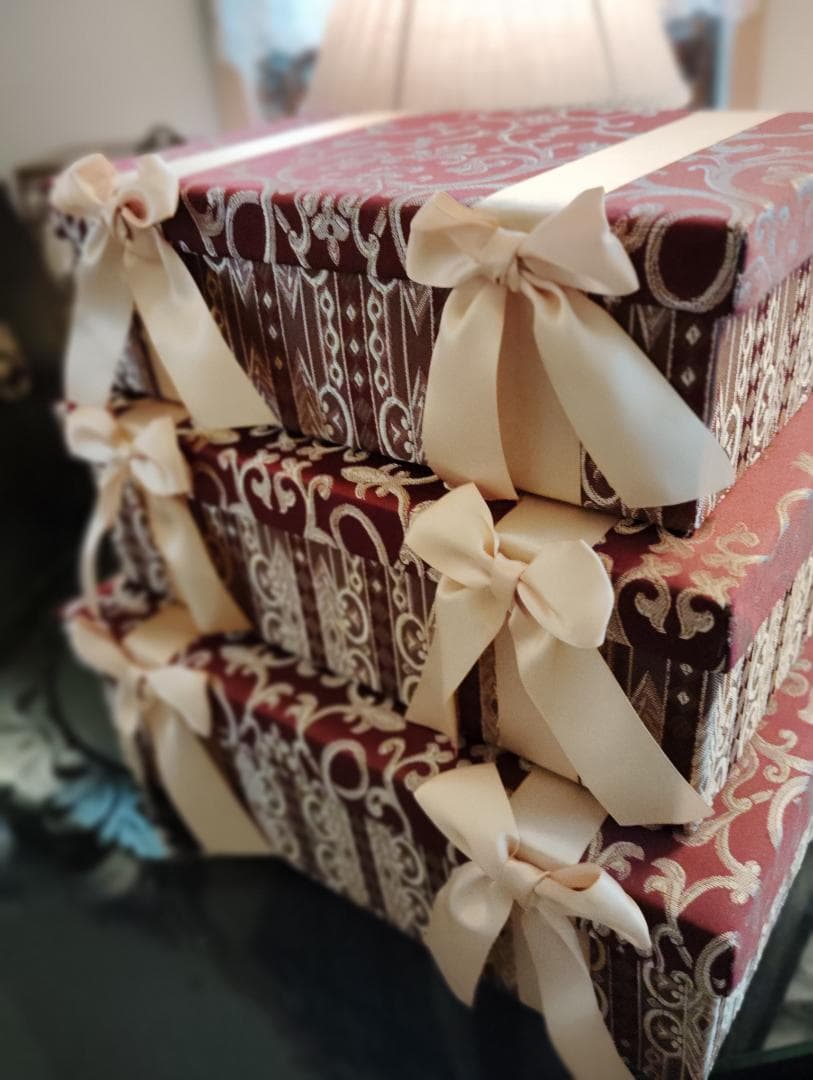 新品　ジェニファーテイラー ボックス 3ヶセット Poinsettia RE