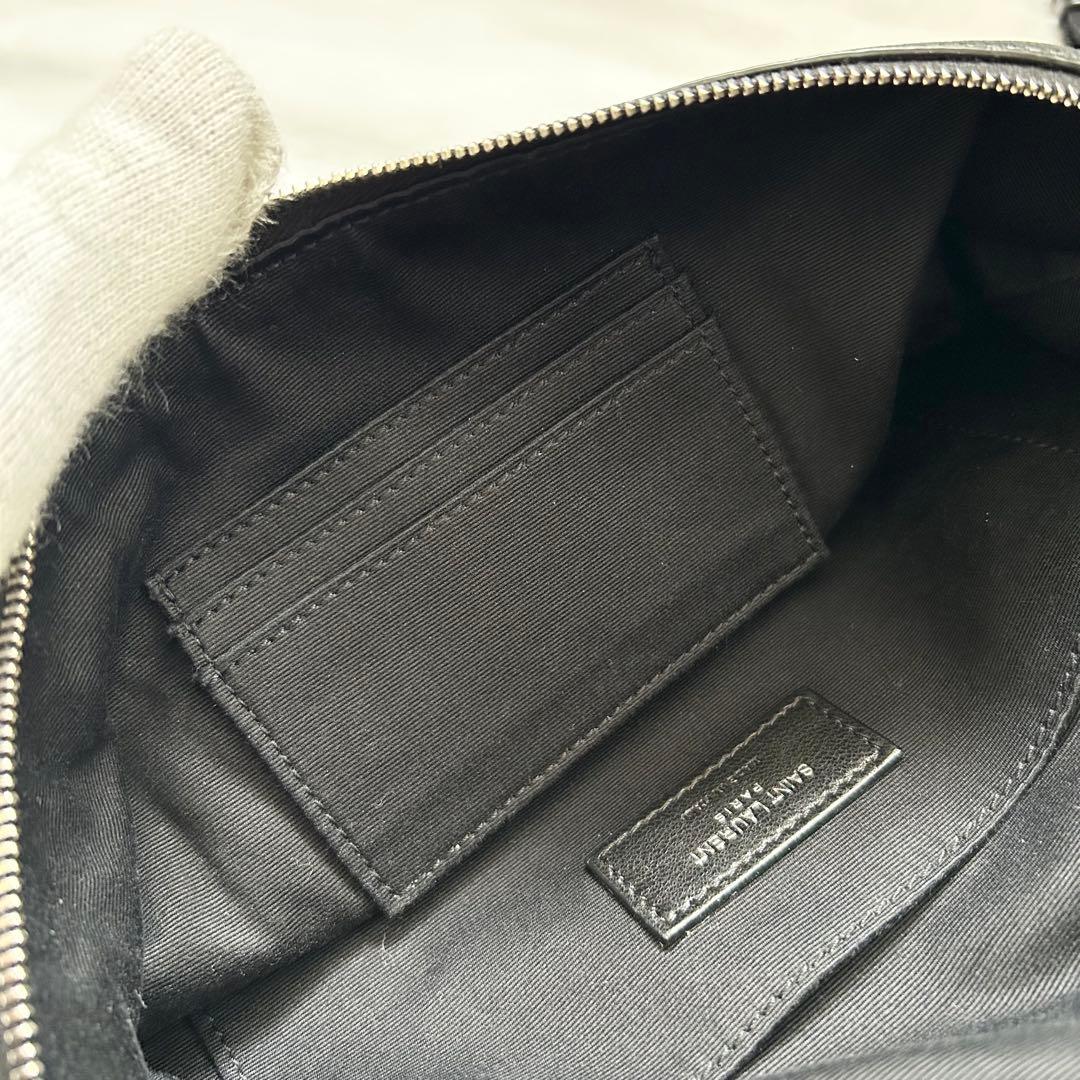 ■極美品■サンローラン　ボディバッグ　ラムスキン　ブラック　レザー　シティ
