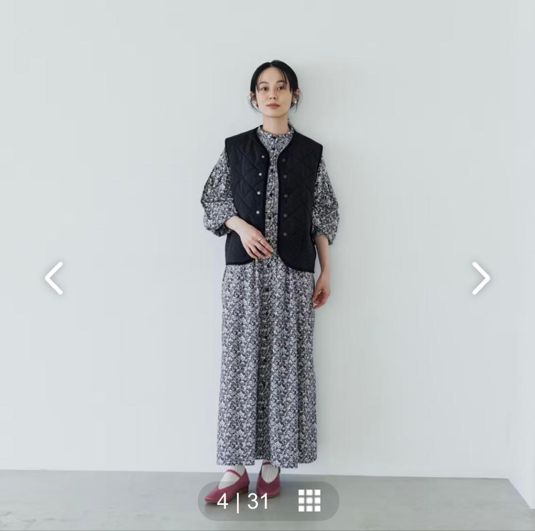 毎日着回したいキルティングベスト　よしいちひろさんコラボ　ブラック　完売品