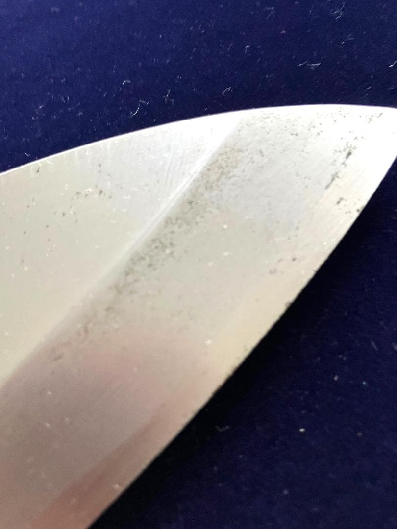 ①　特大出刃包丁　終始一貫（手彫り）魚へん（60文字）　額付き