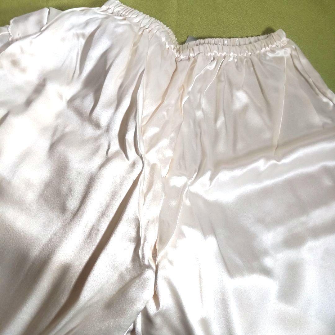 新品 Amour パジャマ 長袖 アムール シルク 絹 100% M～L