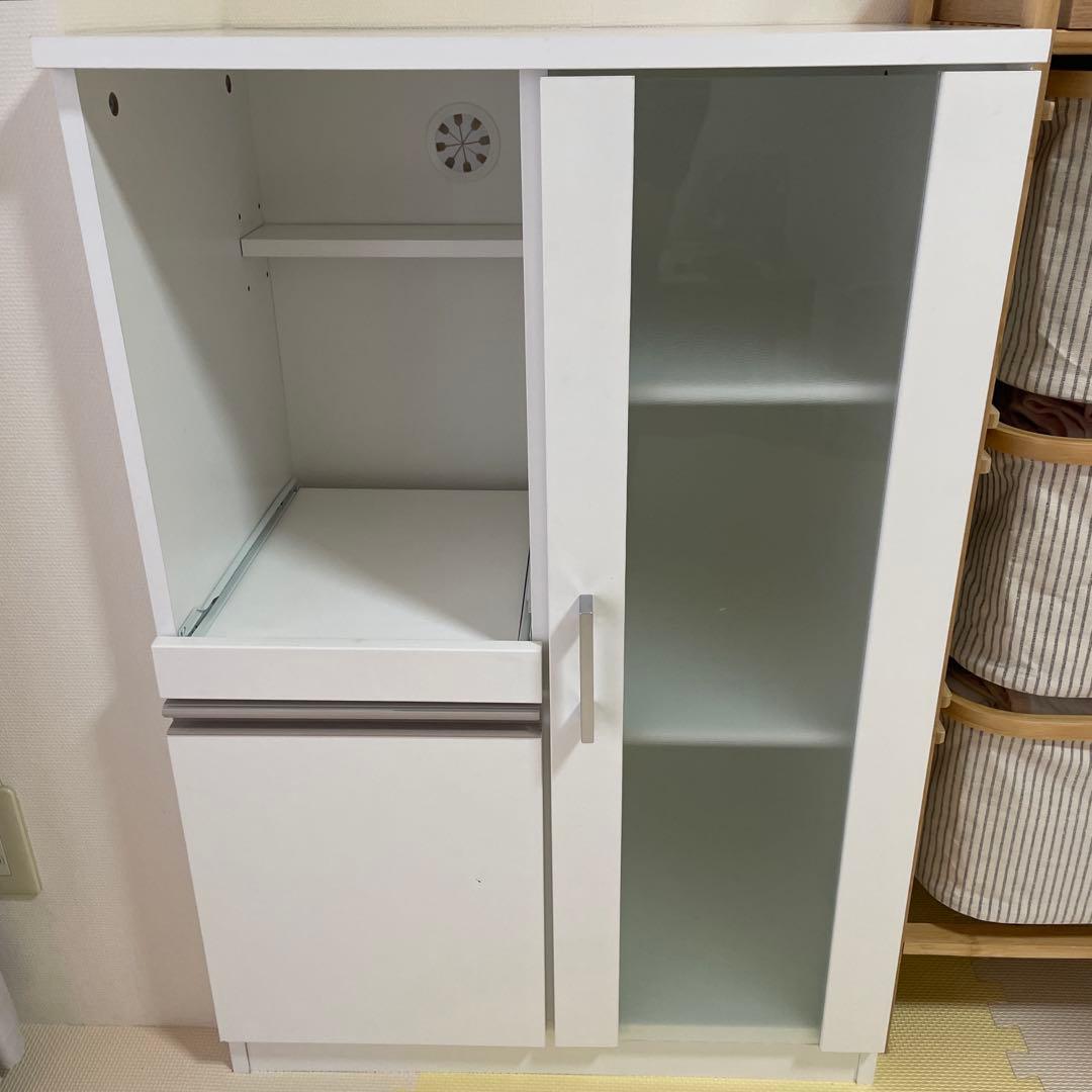 【日祝限定値下げ】ニトリ レンジ台（フォルムN RE9060G WH）