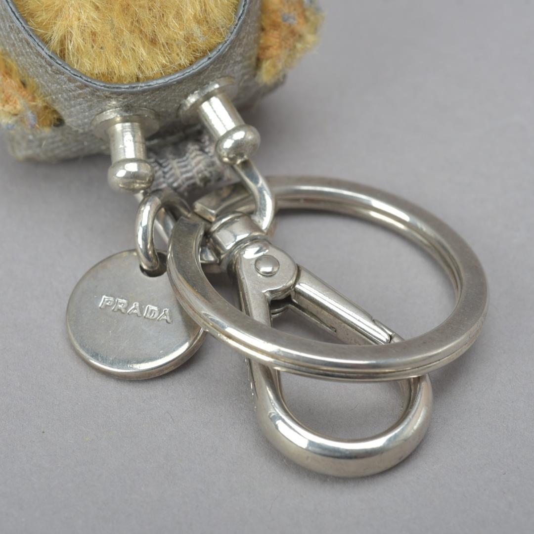 美品 PRADA プラダ テディベア くま キーホルダー ネジ ブラウン
