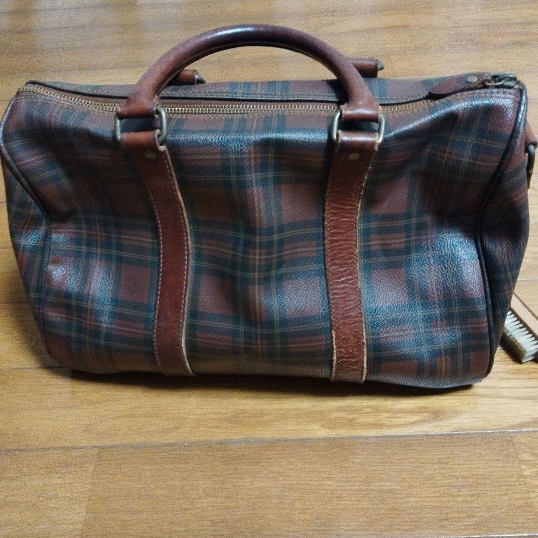 ポロラルフローレン　チェック柄ボストンバッグ