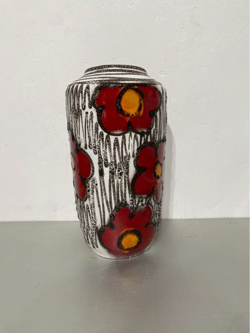 西ドイツ製 Fat Lava アンティーク フラワーベース 花瓶 517-38