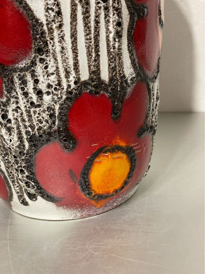 西ドイツ製 Fat Lava アンティーク フラワーベース 花瓶 517-38