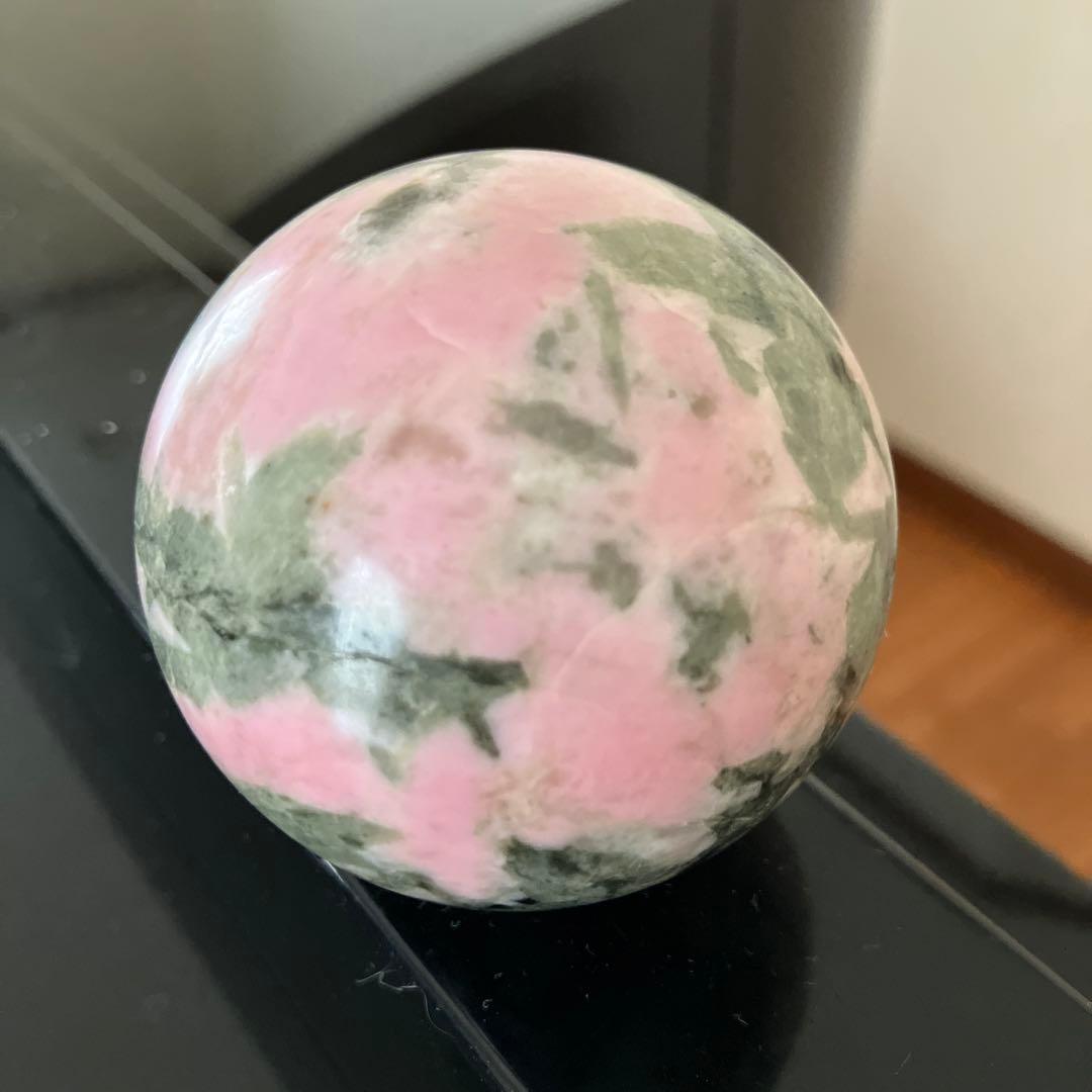 ベティさま専用ピンクオパール とグリーントルマリンの共生　スフィア　C19