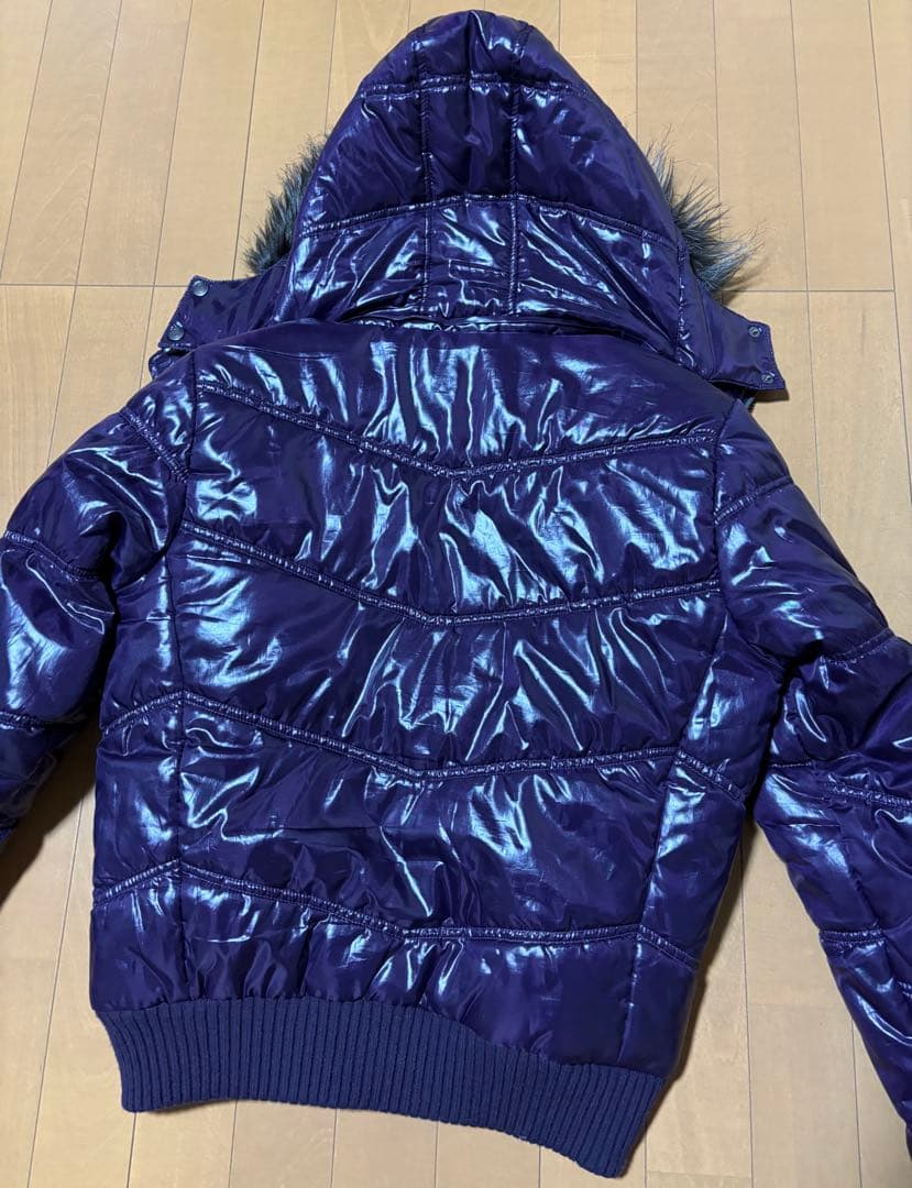 ［L様 限定] spinalh 紫 ファー 光沢ブルゾン ジャケットY2K 平成