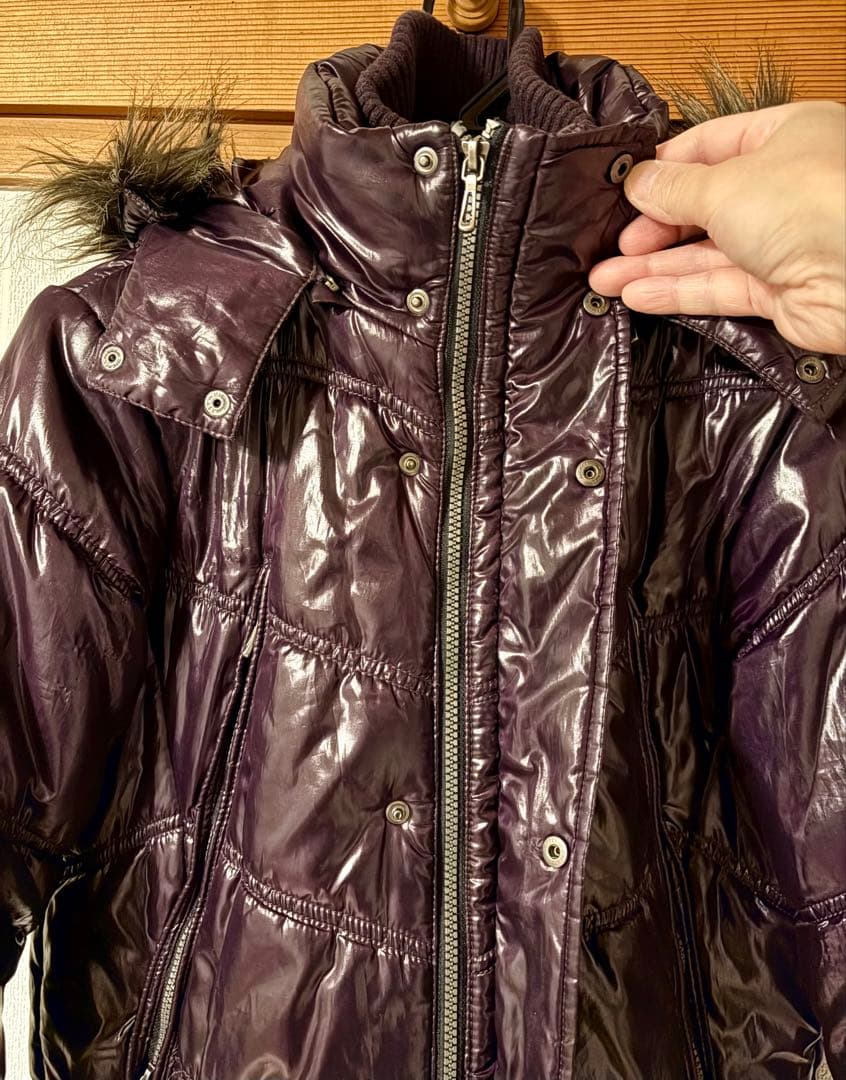 ［L様 限定] spinalh 紫 ファー 光沢ブルゾン ジャケットY2K 平成