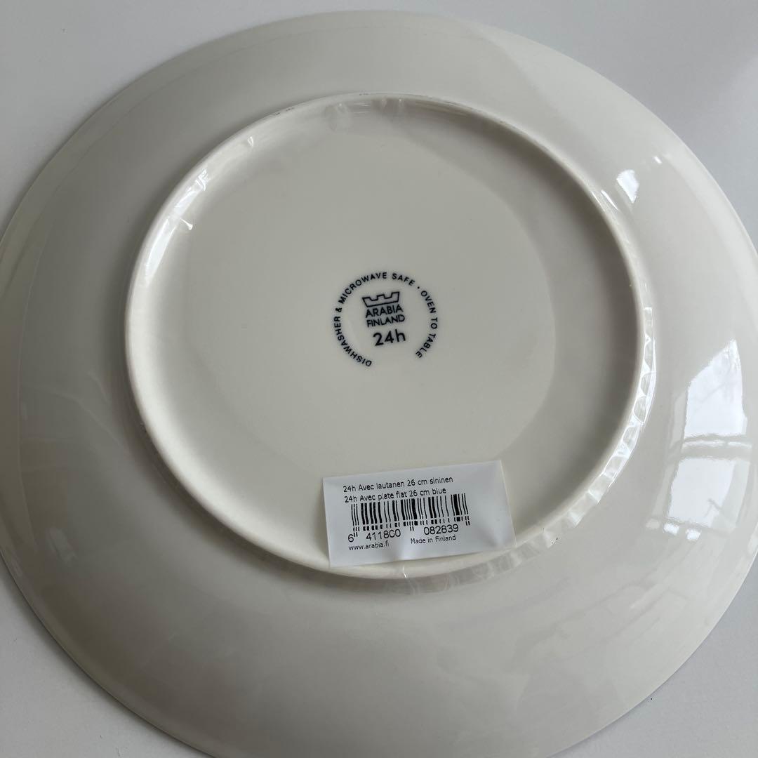 新品　旧王冠ロゴ　アラビア24h アベックブルー26cmプレート２枚