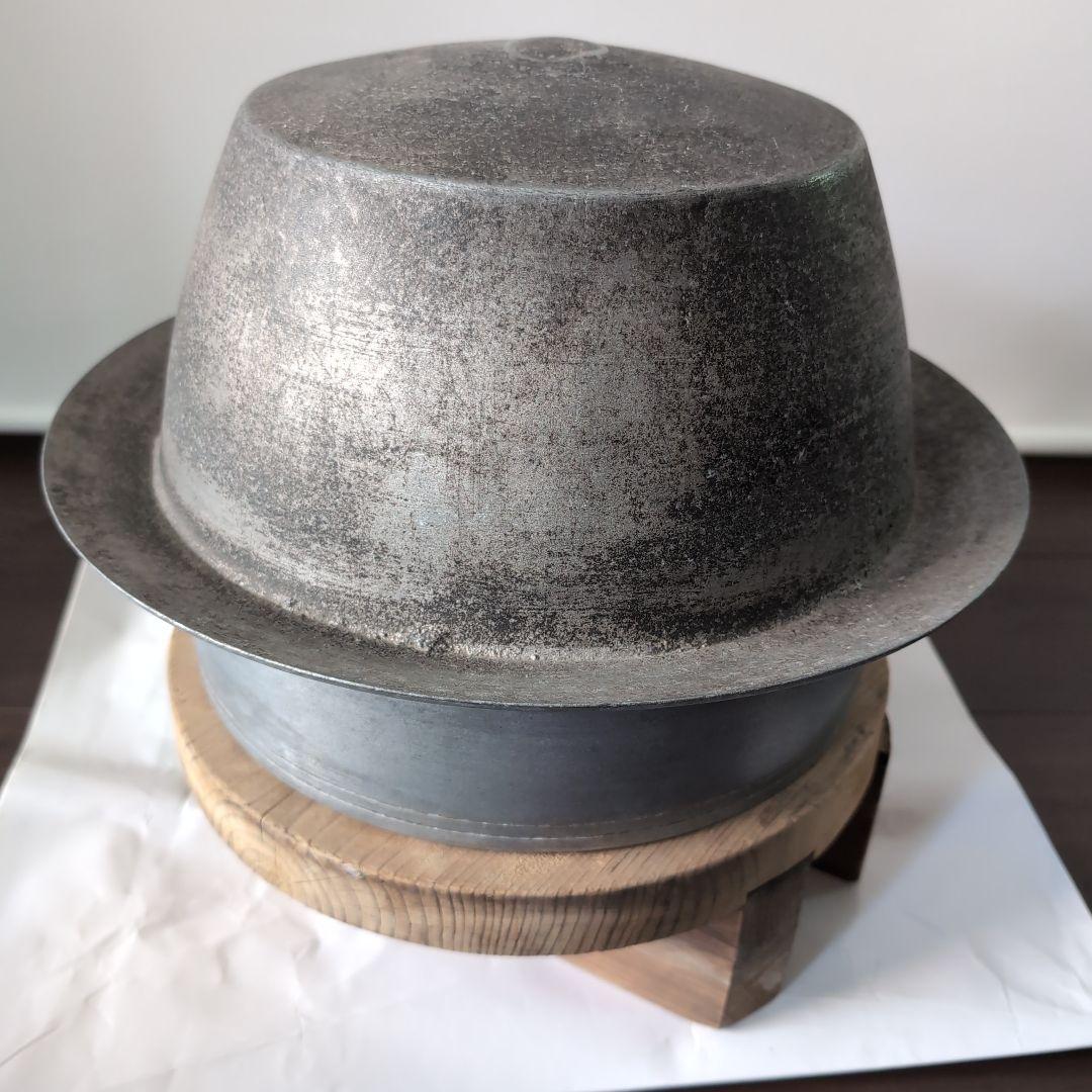 羽釜　商工省刻印付羽釜　木製蓋付　昭和中期製