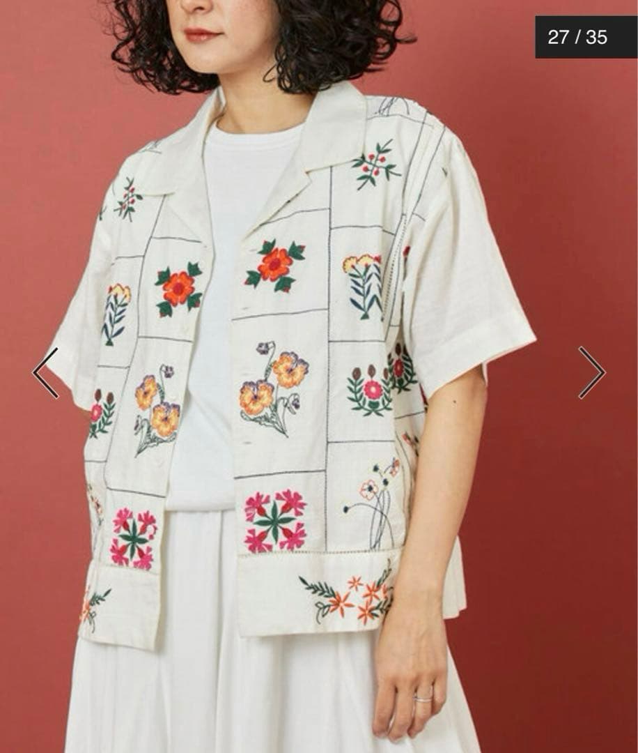 【大幅値下げ】Freada インドパッチワーク刺繍シャツ