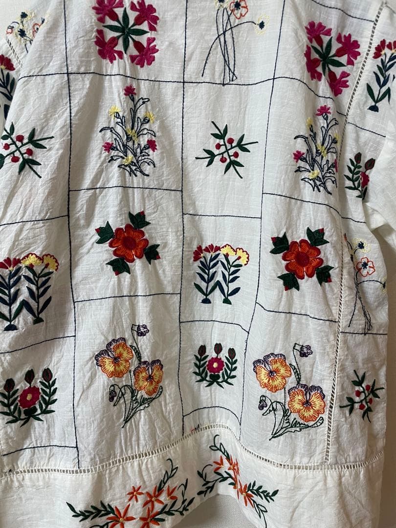 【大幅値下げ】Freada インドパッチワーク刺繍シャツ