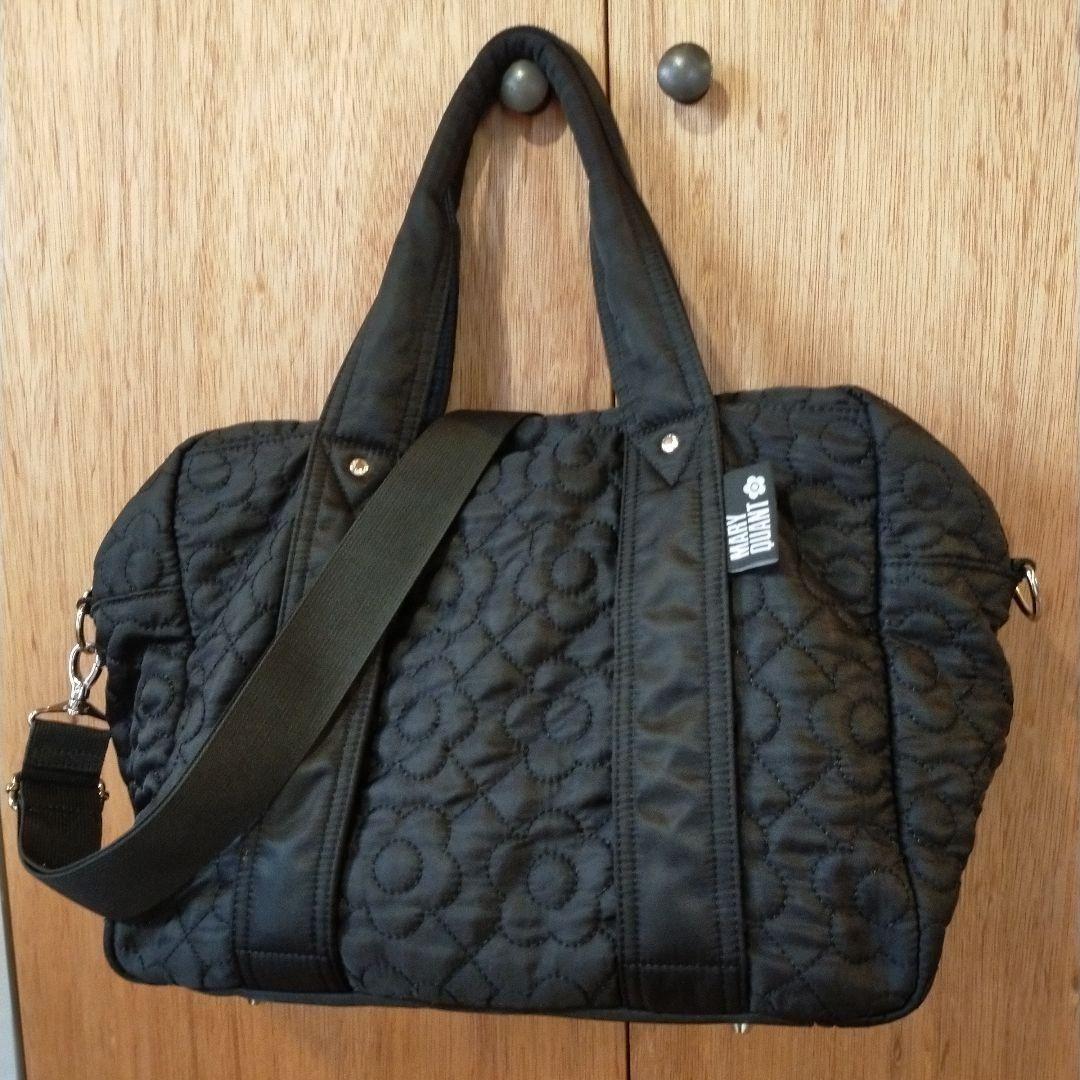 MARY QUANT ボストンバッグ 大容量 ブラック