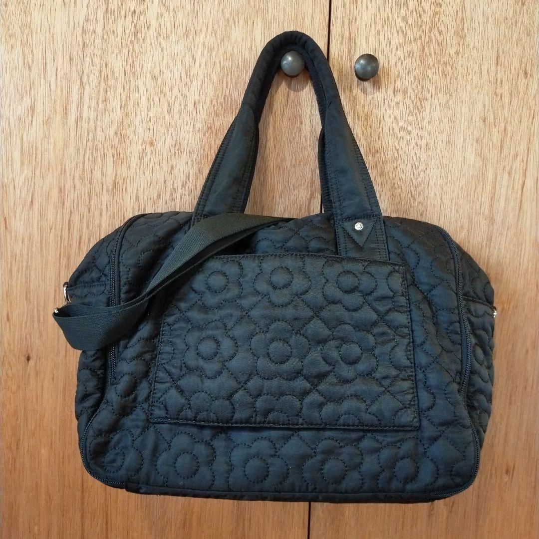 MARY QUANT ボストンバッグ 大容量 ブラック