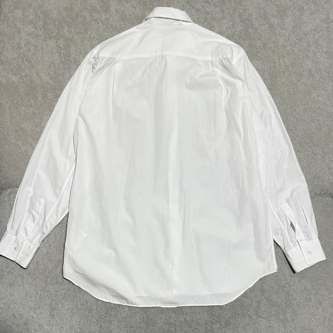 美品✨メンズM プレイコムデギャルソン　白シャツ　ハートロゴ刺繍　ホワイト　長袖