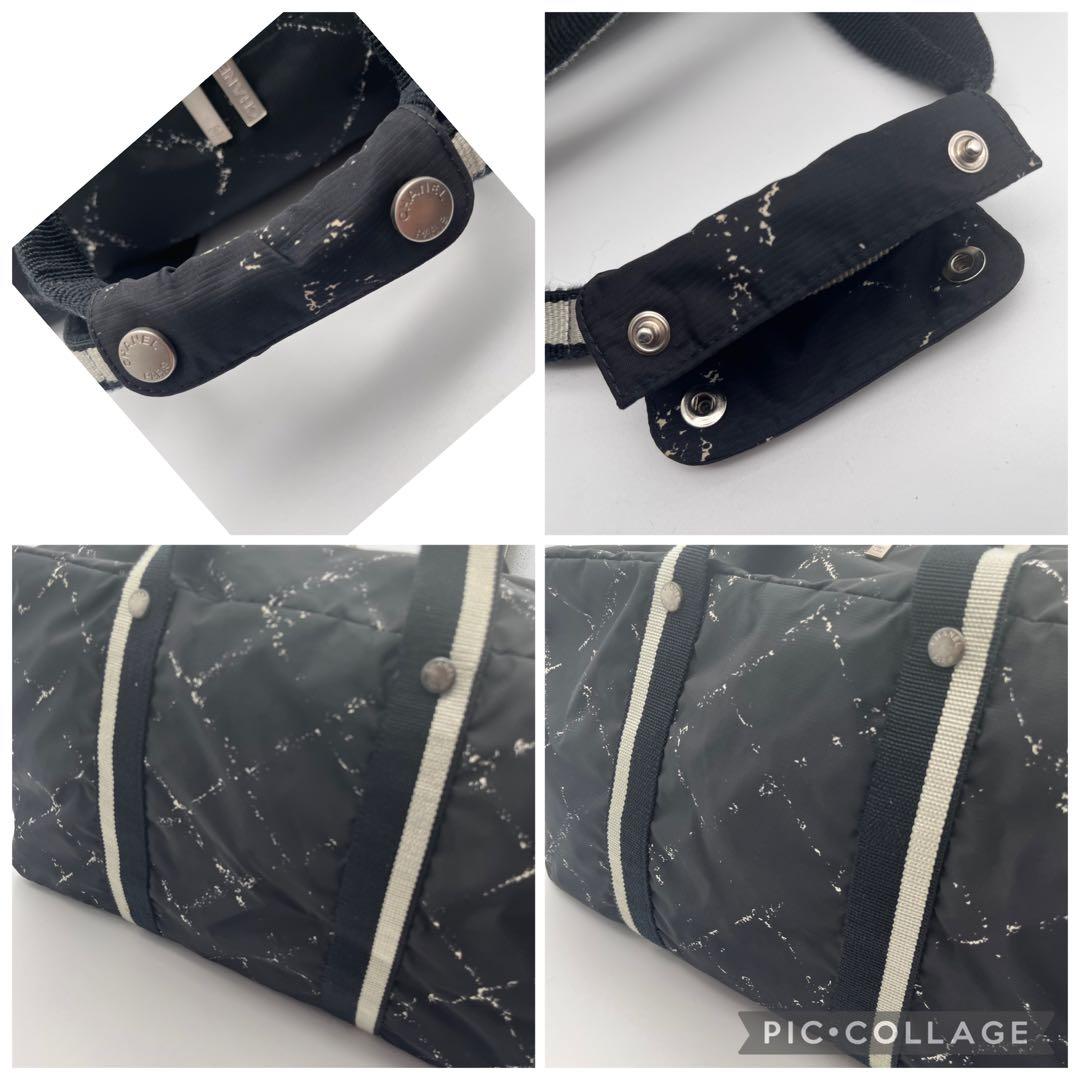 CHANEL シャネル 旧トラベルライン ボストンバッグ ブラック系
