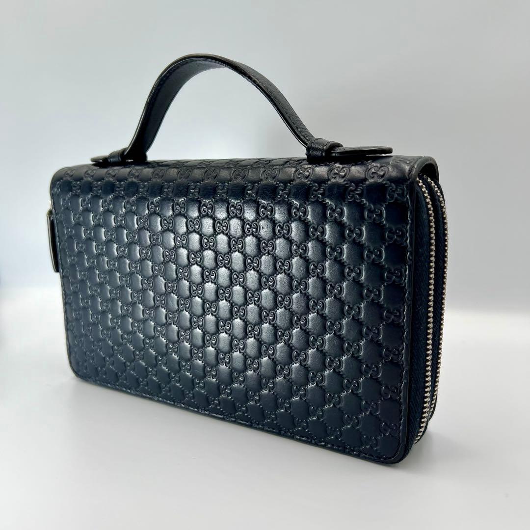 グッチ マイクログッチシマ トラベル ドキュメントケース 長財布 449246