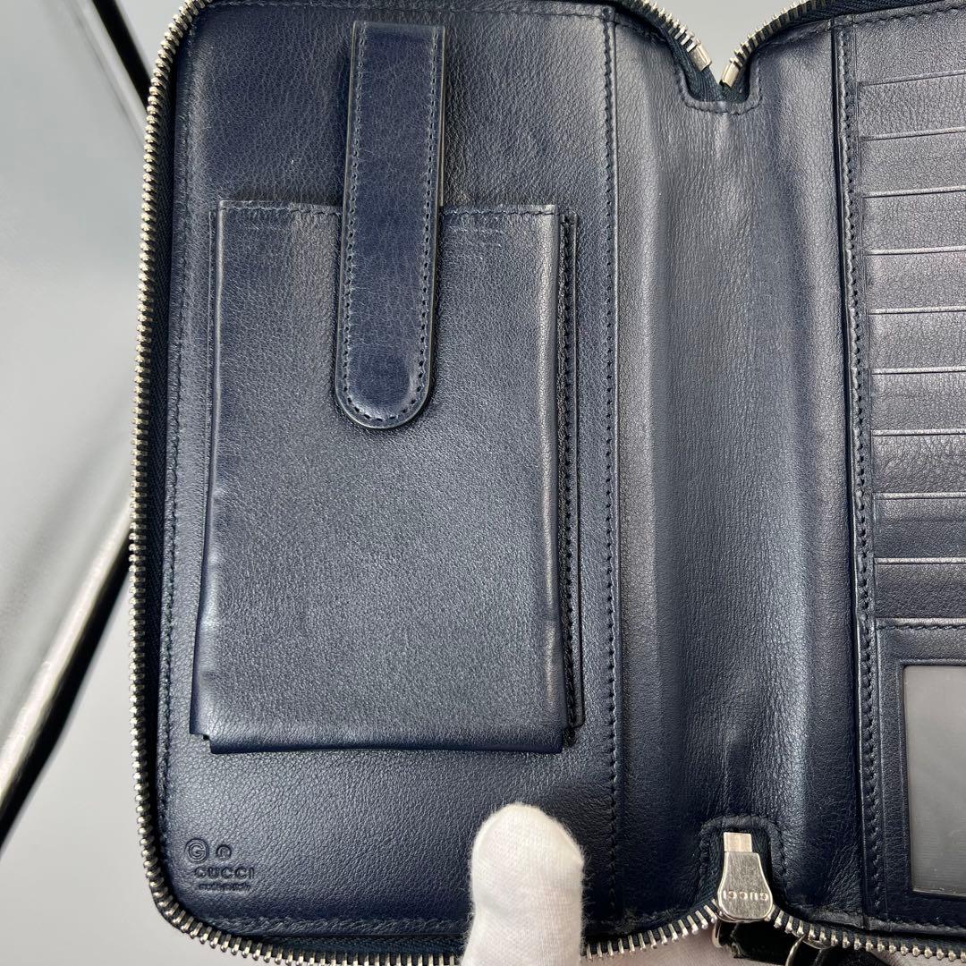 グッチ マイクログッチシマ トラベル ドキュメントケース 長財布 449246