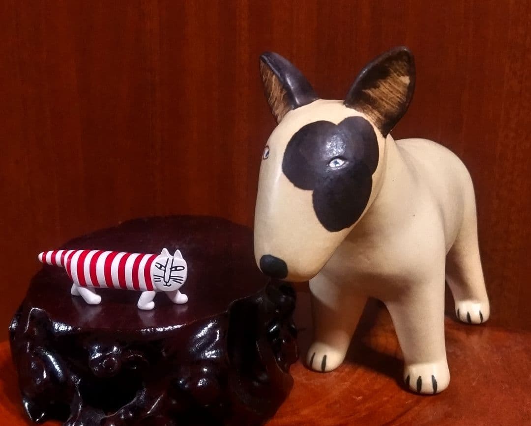 リサラーソン ケンネルブルテリア 左目ブチ ＆ マイキーガチャ