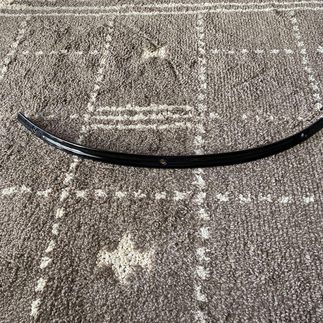 ハーレーダビットソン　ウインドシールドトリム　GROOVED 美品ブラック