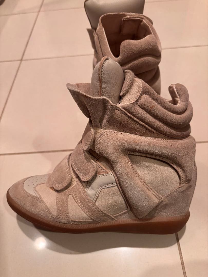 イザベルマラン ベケット スウェード レザー ハイカット スニーカー