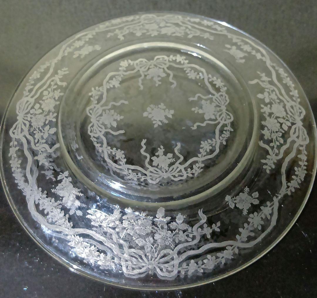 フォストリア　ガラスプレート リボンガーランド　2枚