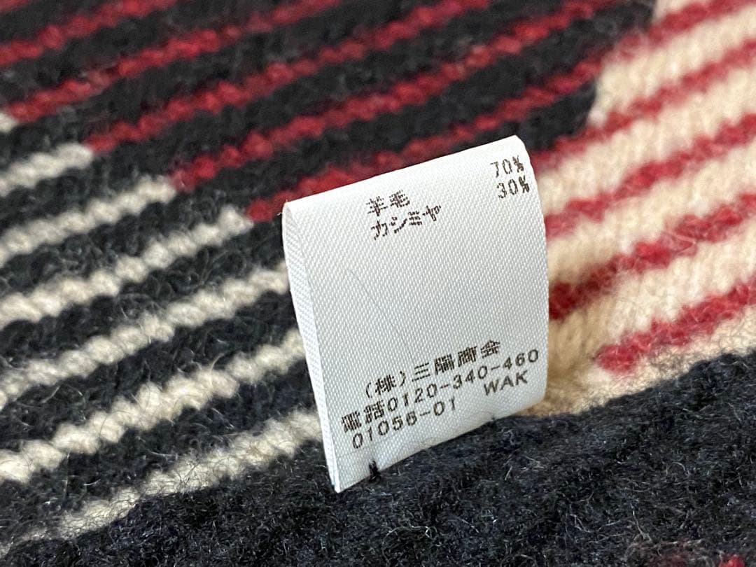 BLUE LABEL CRESTBRIDGE カシミヤ チェックマフラー