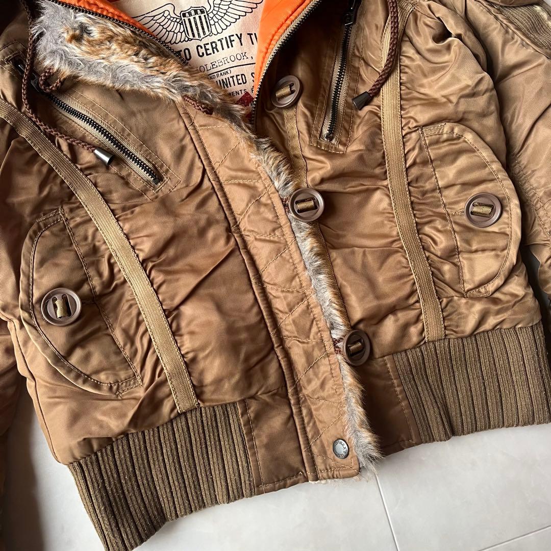 美品✨AVIREX N-2Bフライトジャケット 短尺 ファー脱着可 S Y2K