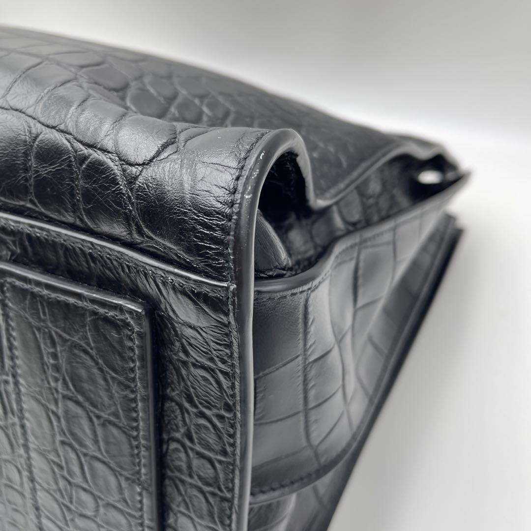 【新品未使用】SAINT LAURENT サックドジュール 型押しクロコ　ラージ