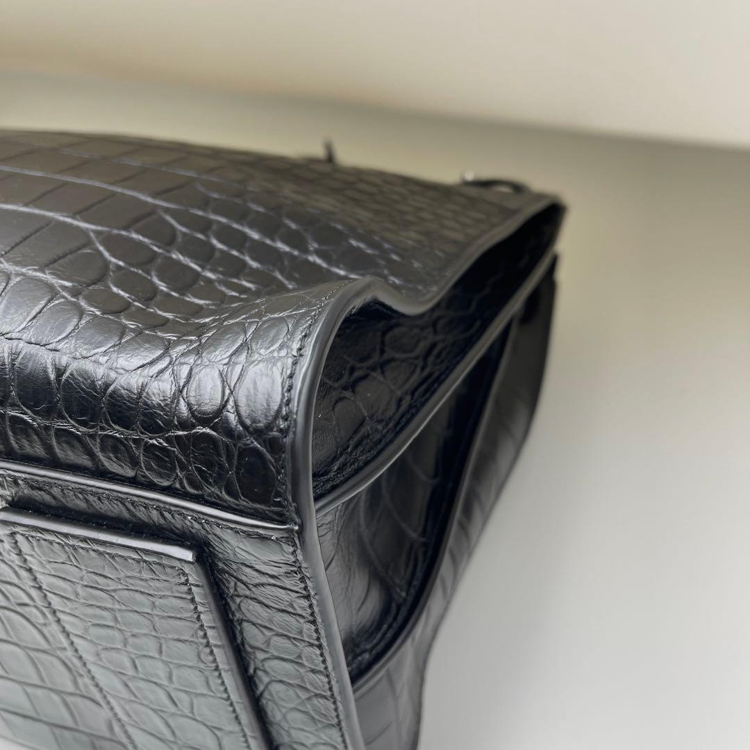 【新品未使用】SAINT LAURENT サックドジュール 型押しクロコ　ラージ