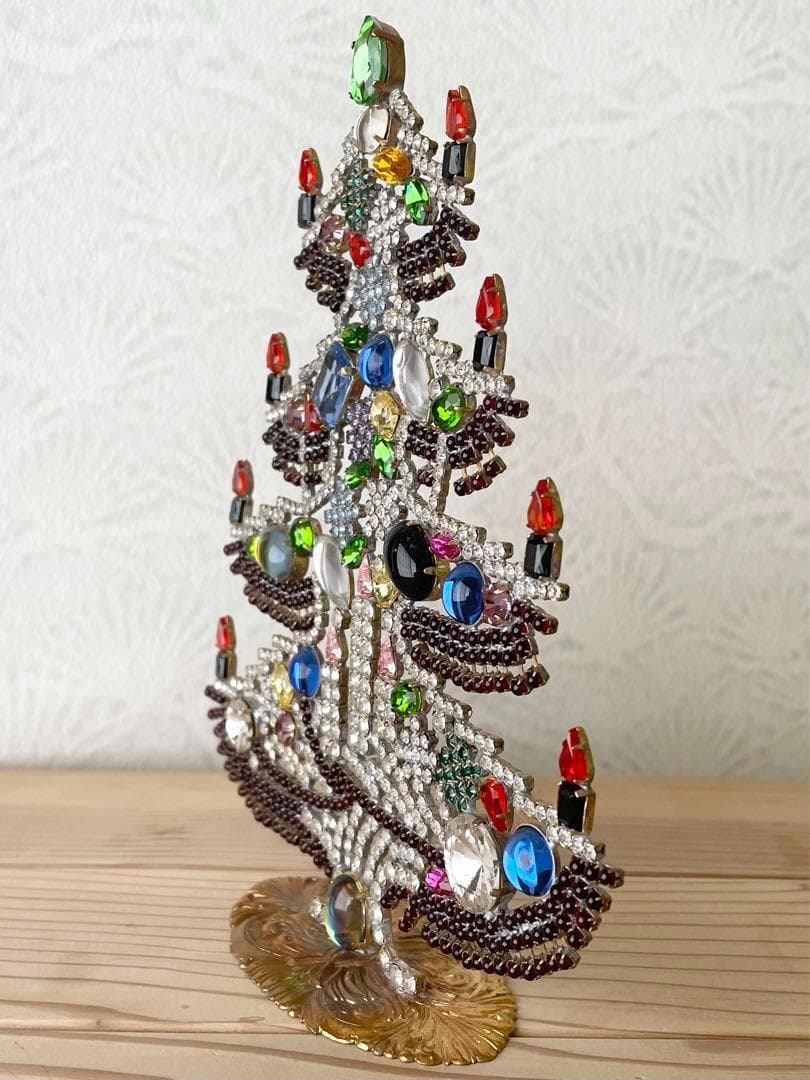 ビンテージ/チェコガラス/クリスマスツリー/TABOO/チェコツリー/グリーン