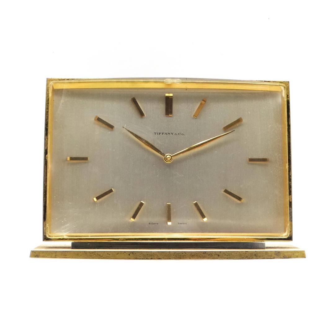 ★Tiffany & Co. 置時計 手巻き 金属製 スイス製 ヴィンテージ