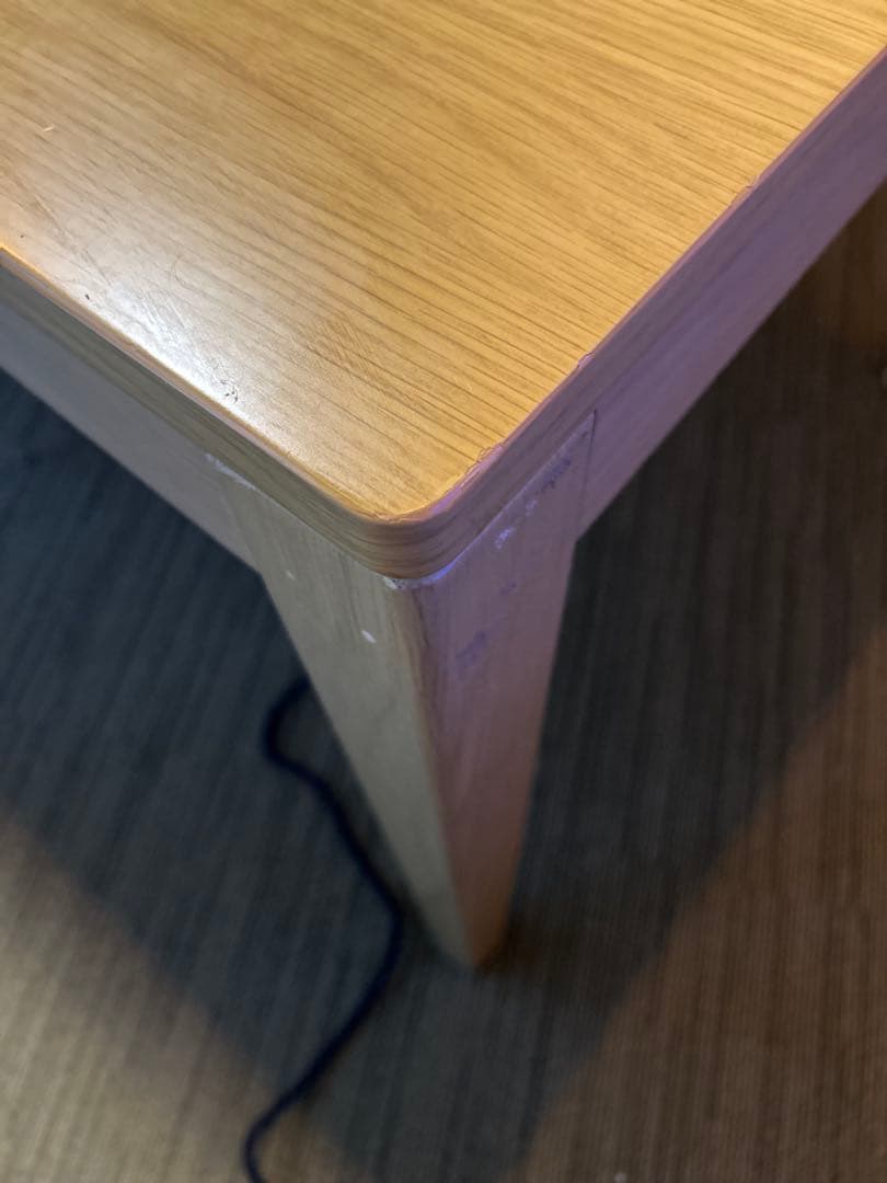 ニトリ　木製長方形こたつダイニングテーブル コタツ布団付き