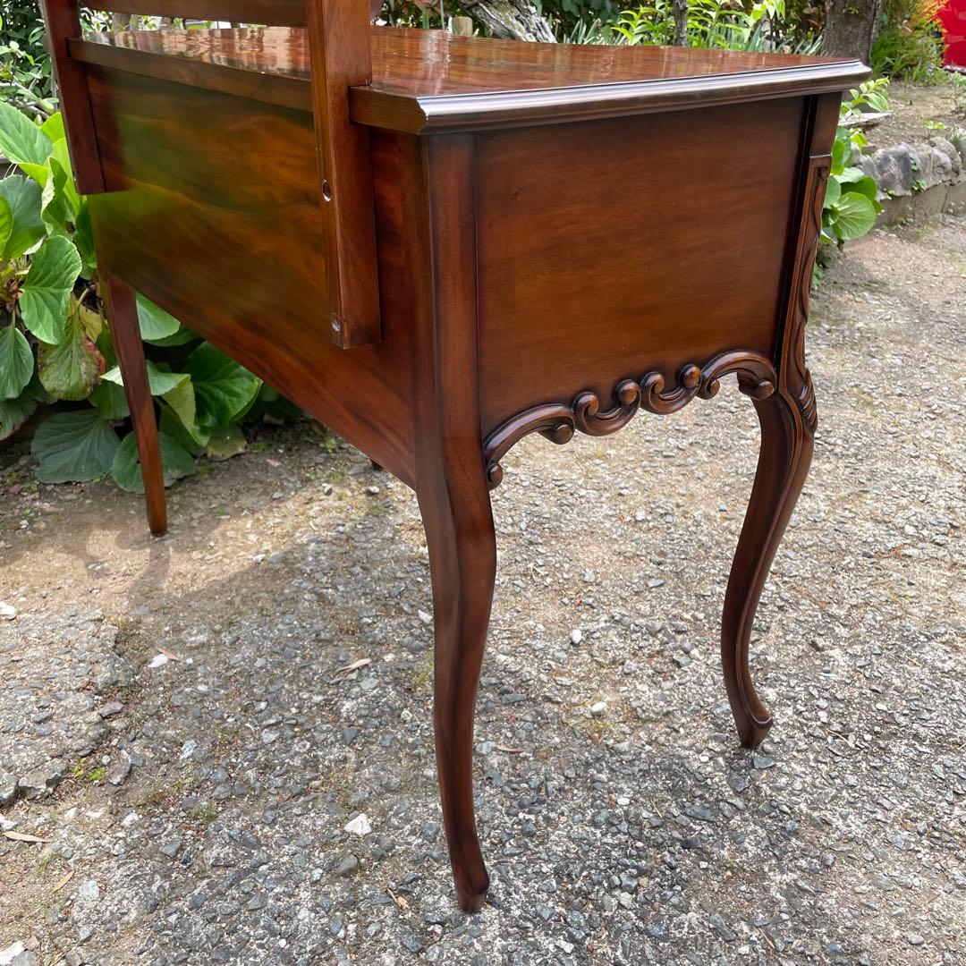 ビッグミラー ドレッサー マホガニー 輸入家具 エレガント 高級 化粧台 鏡台