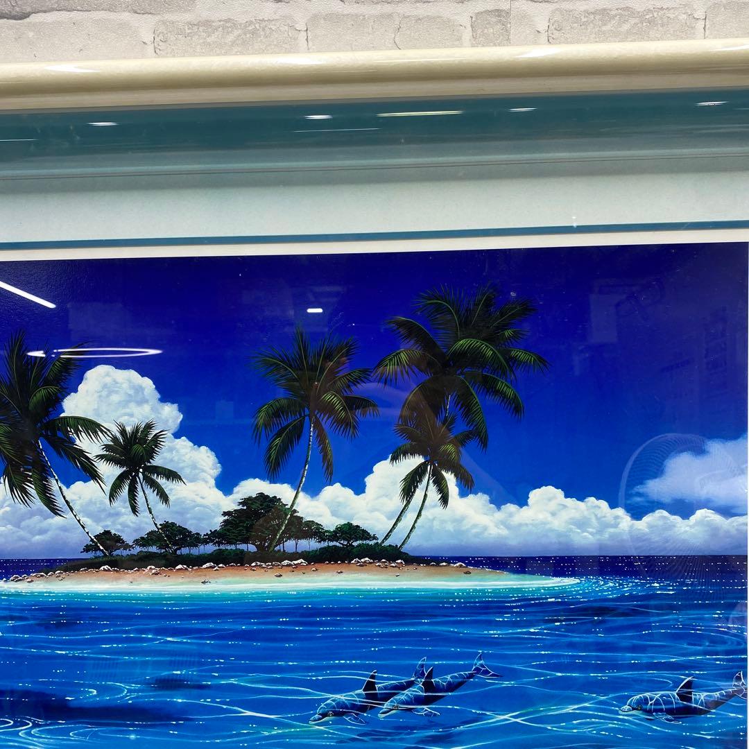 キモ ドルフィンアイランド シルクスクリーン イルカ 絵画