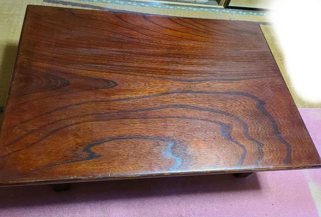 桜一枚板テーブル　1970年頃アンティーク　昭和レトロ