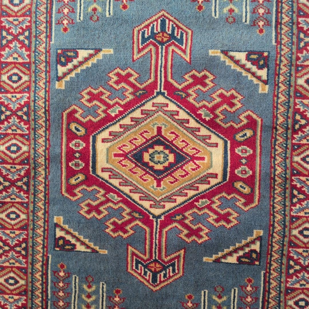 65X91cmパキスタン手織りマット(225)ギャッベ・ペルシャ・じゅうたん