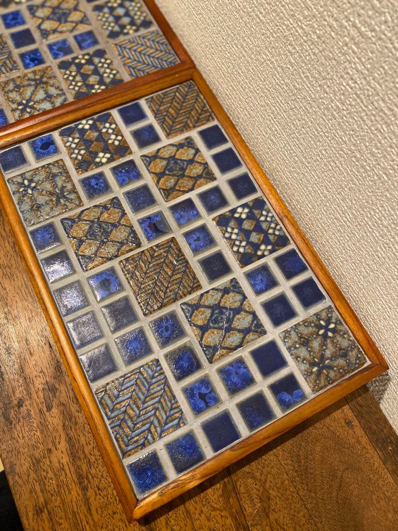 古道具　手仕事 タイルトレイ　タイルトレー