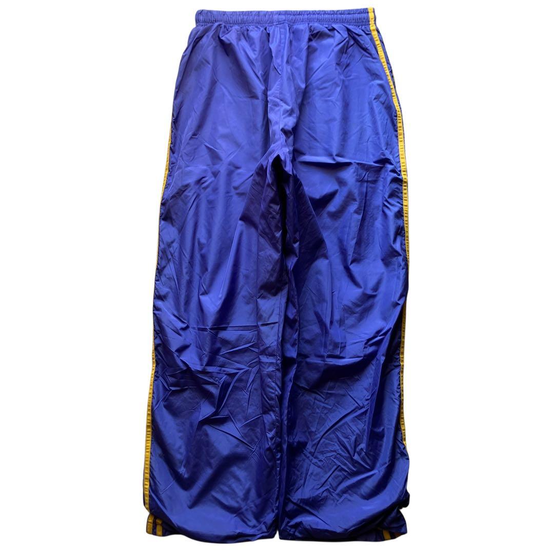 極太90s old adidas バギーナイロントラックパンツ ヴィンテージ 紫