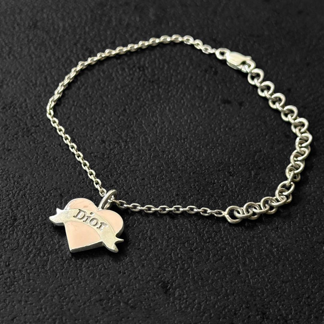 希少✨Dior Pink heart SV925 Bracelet