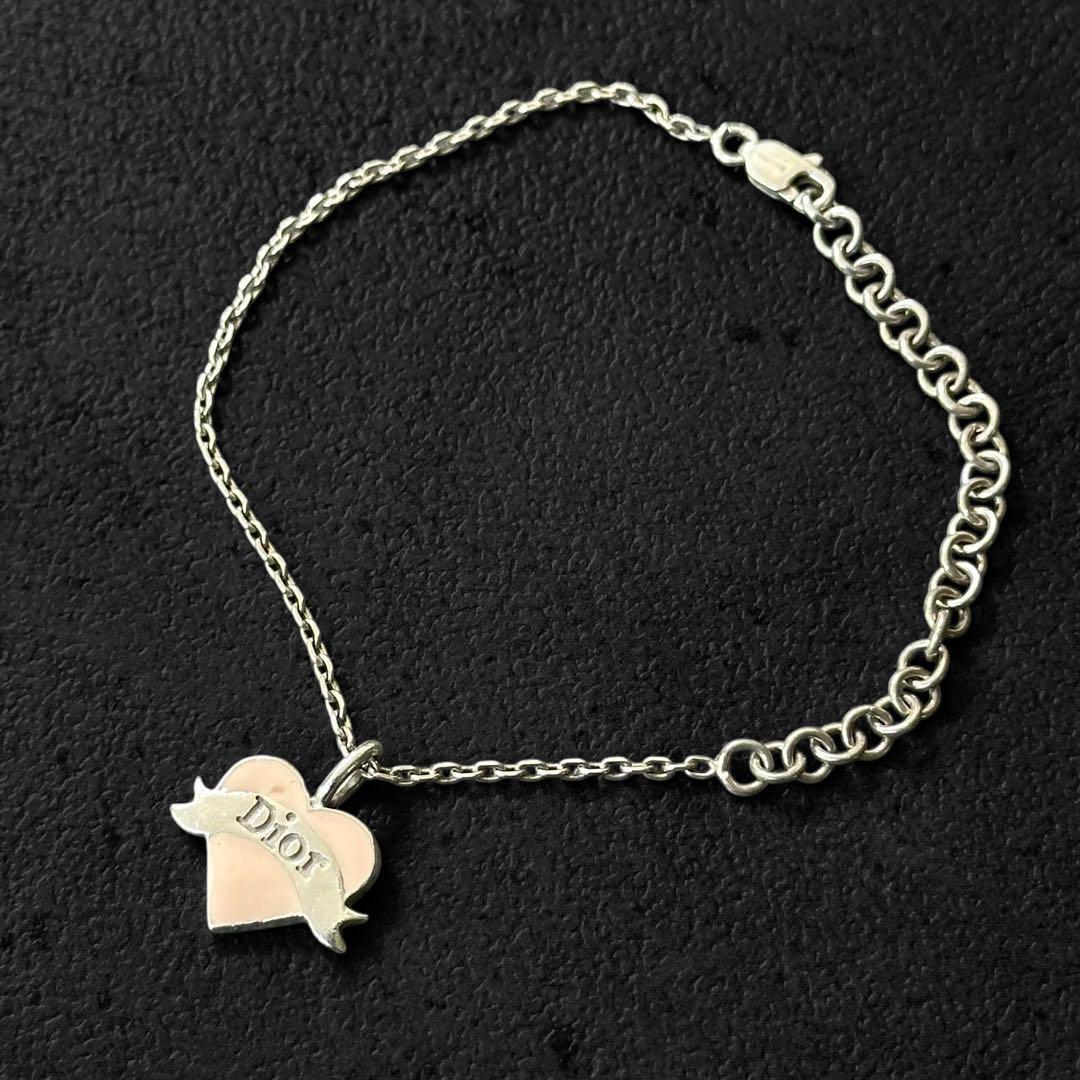 希少✨Dior Pink heart SV925 Bracelet
