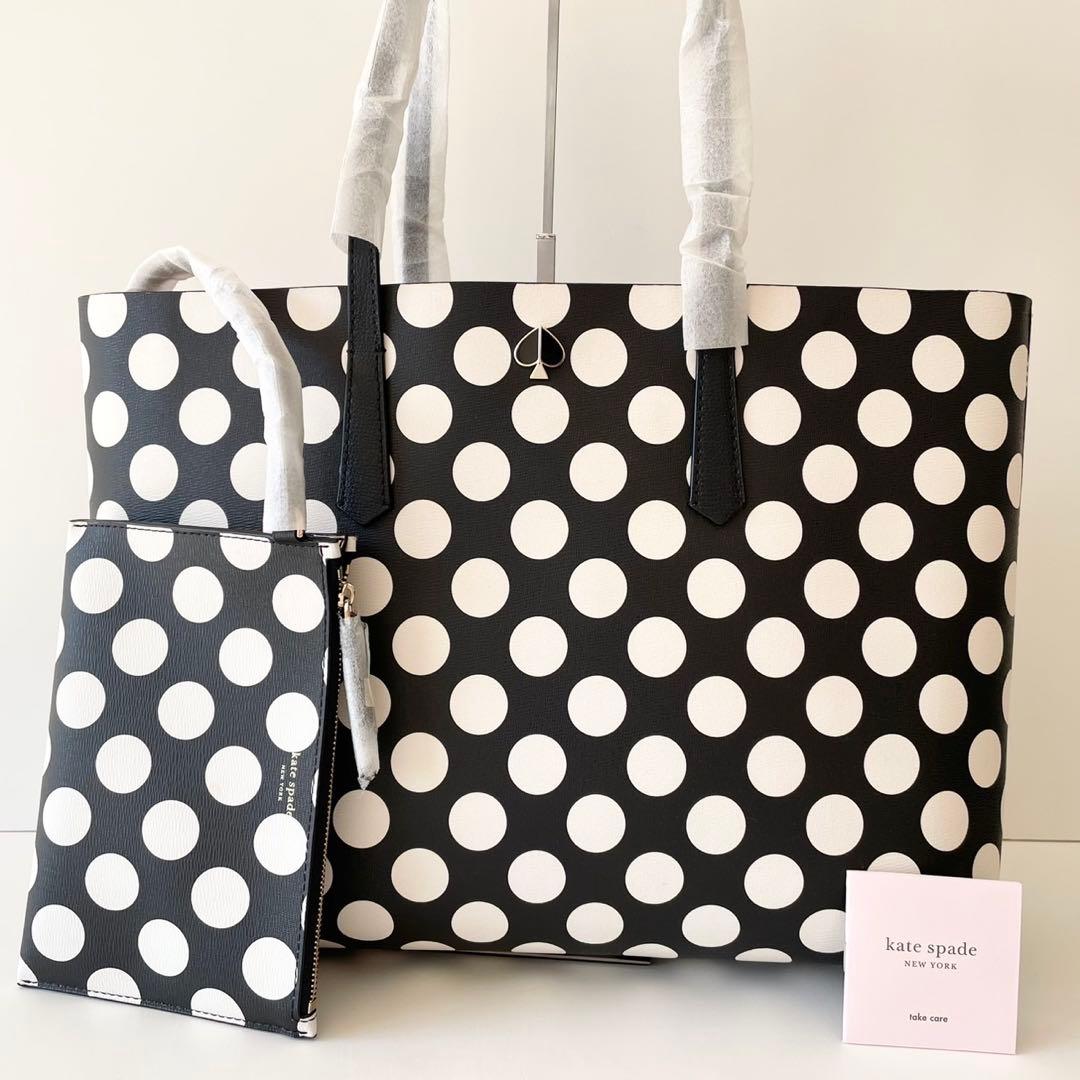 【新品】kate spade トートバッグ ポーチ付き モリー ドット A4